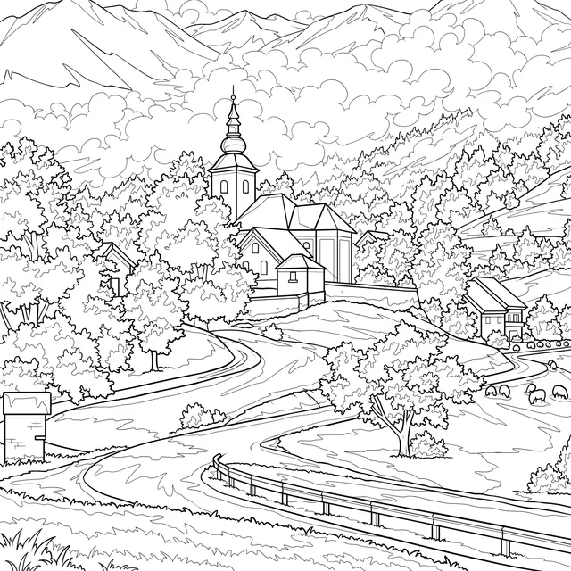 Beautiful Autumn Countryside Scenery