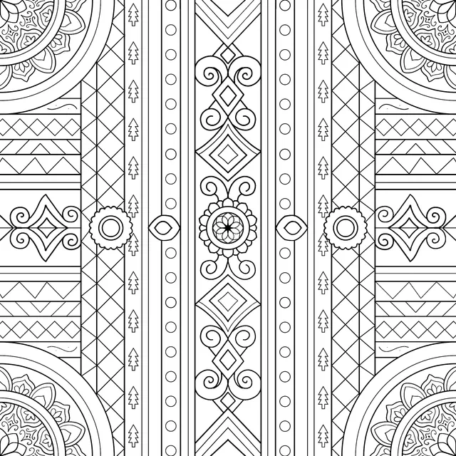 Ethnic Retro Geometric Pattern
