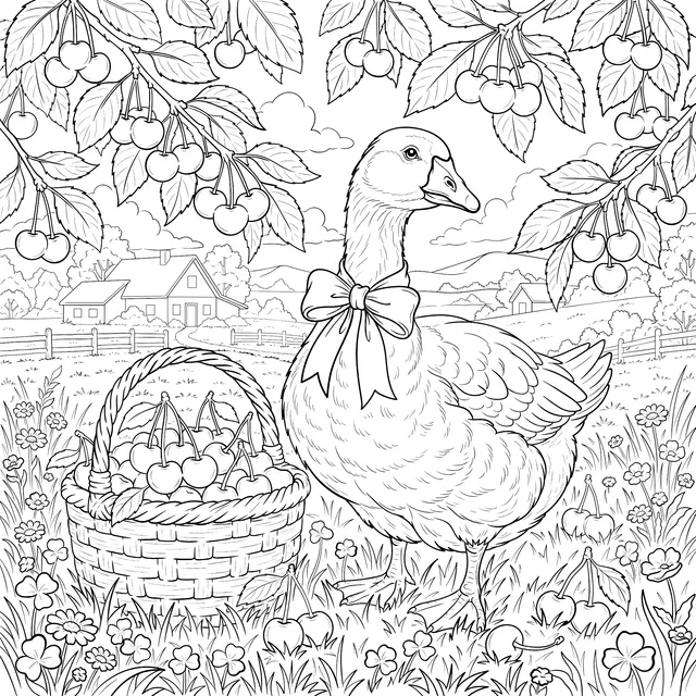 White Goose in Cherry Farm