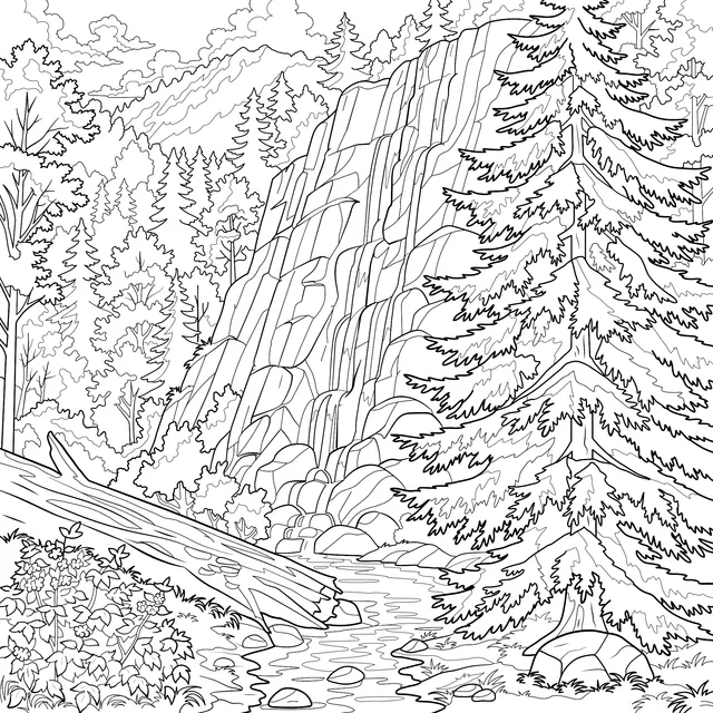 Autumn Forest Waterfall