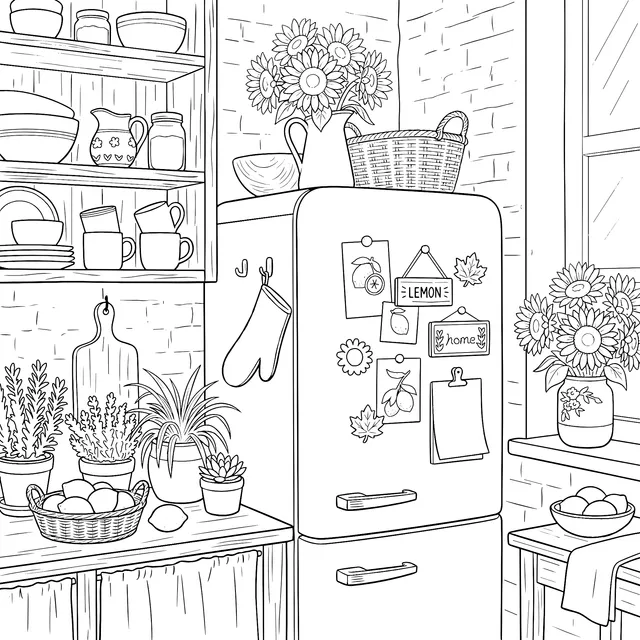 Cozy Sunflower Kitchen Nook
