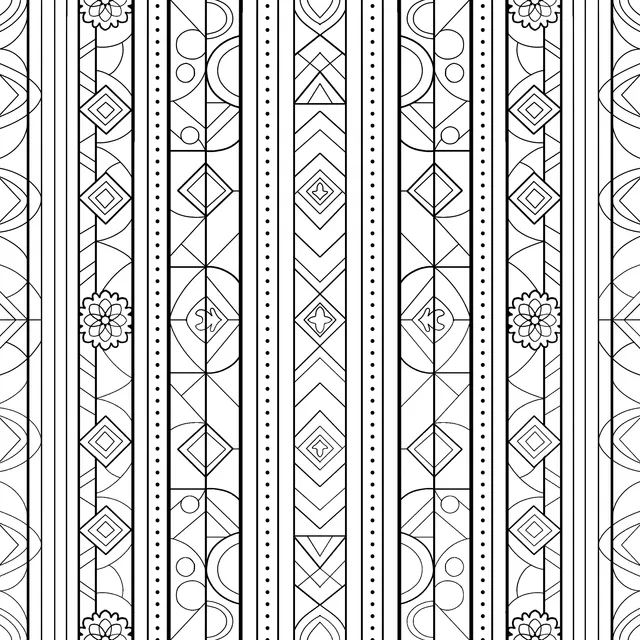 Ethnic Geometric Vertical Pattern