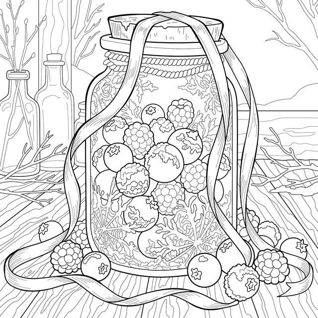 Winter Berry Jar
