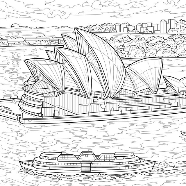 Sydney Opera House Sunset View
