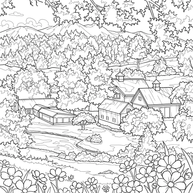 Autumn Country Farm