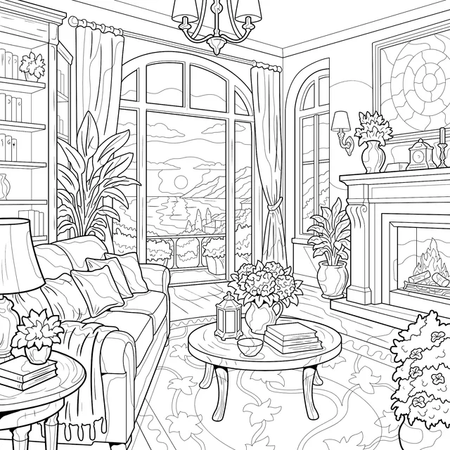 Cozy Lakeside Living Room
