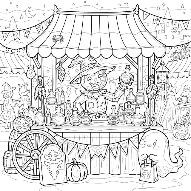 Halloween Potion Market Stall