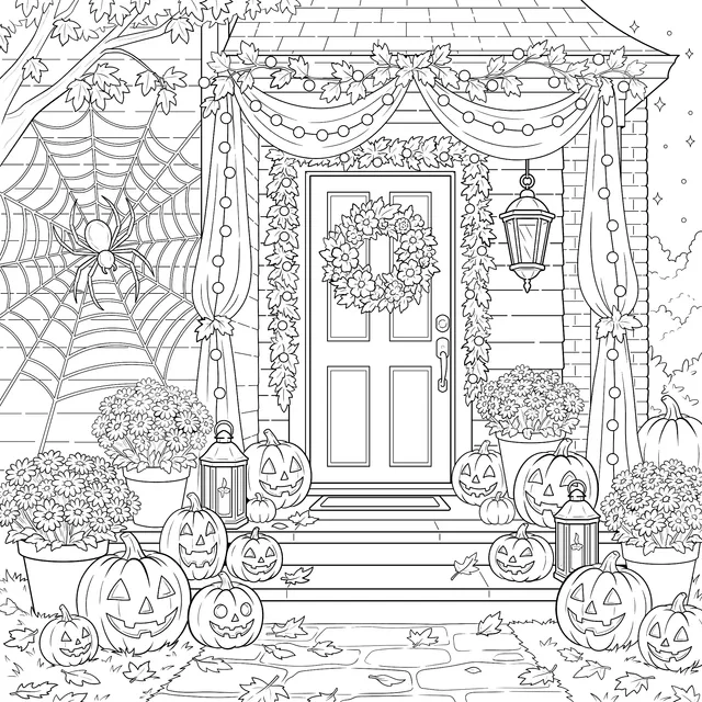 Halloween Autumn Porch