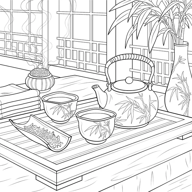 Elegant Japanese Tea Ceremony Set