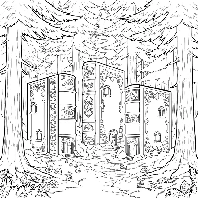 Book Houses in the Forest