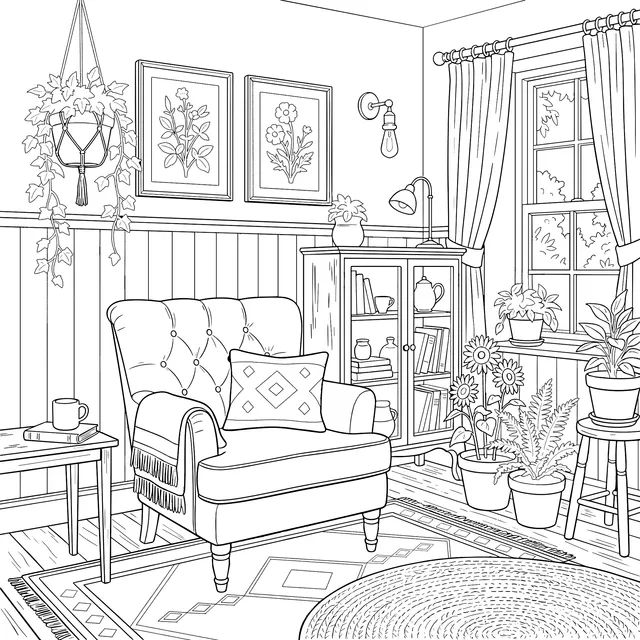 Cozy Vintage Reading Nook