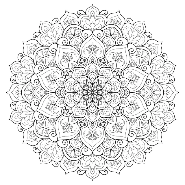 Blue Purple Mandala Pattern