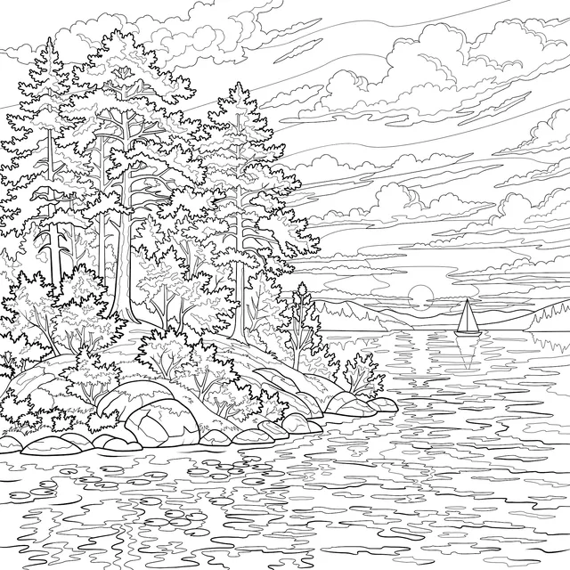 Lakeside Autumn Dusk