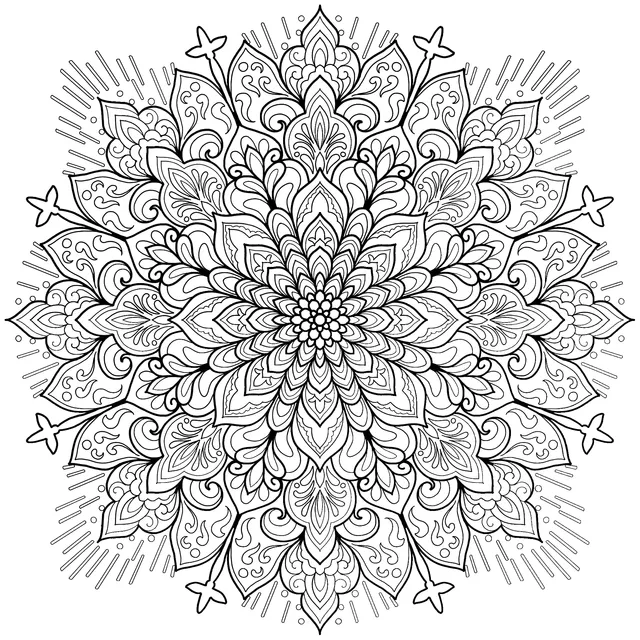 Ornate Floral Mandala