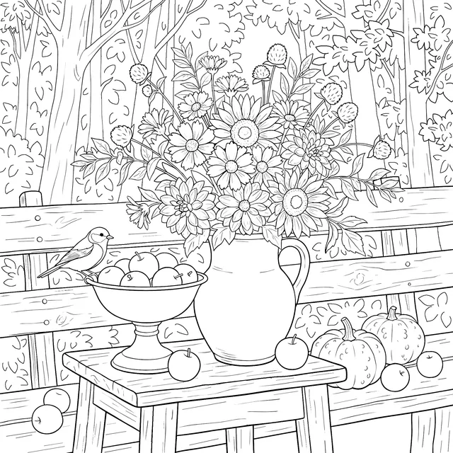 Autumn Park Bouquet Still Life