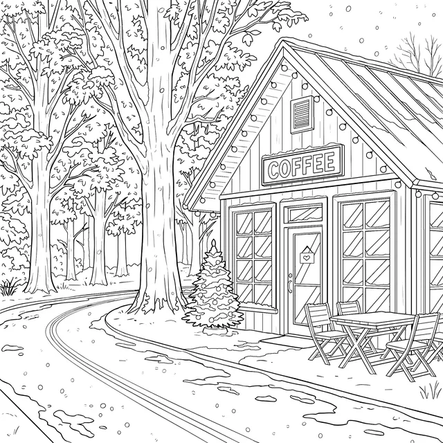 Winter Forest Coffee Shop