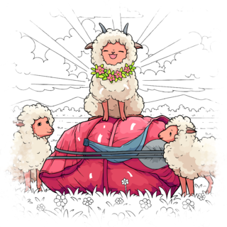 Coloring Page Video Story: The Triumphant Lamb