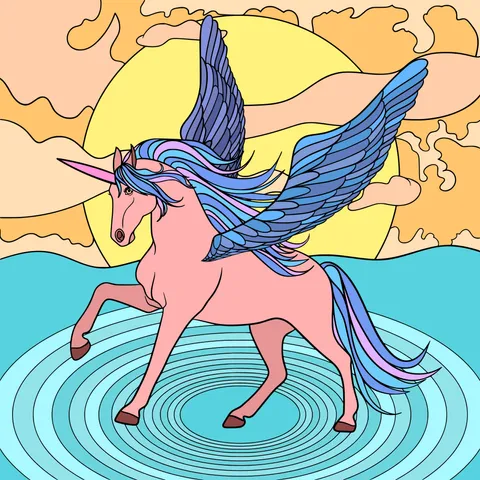 Unicorn Coloring Pages