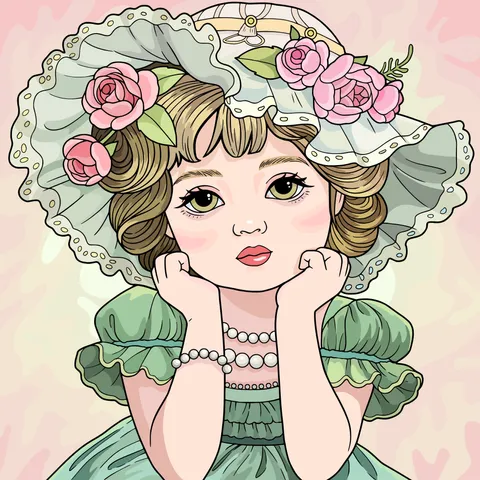 Naive Girl Coloring Pages