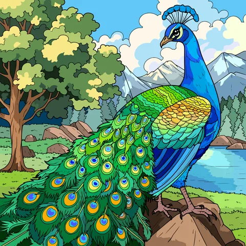Peacock Coloring Pages