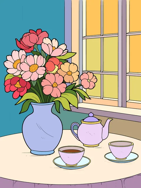 Flat coloring example